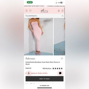 Oh Polly Pink Strapless Maxi Dress